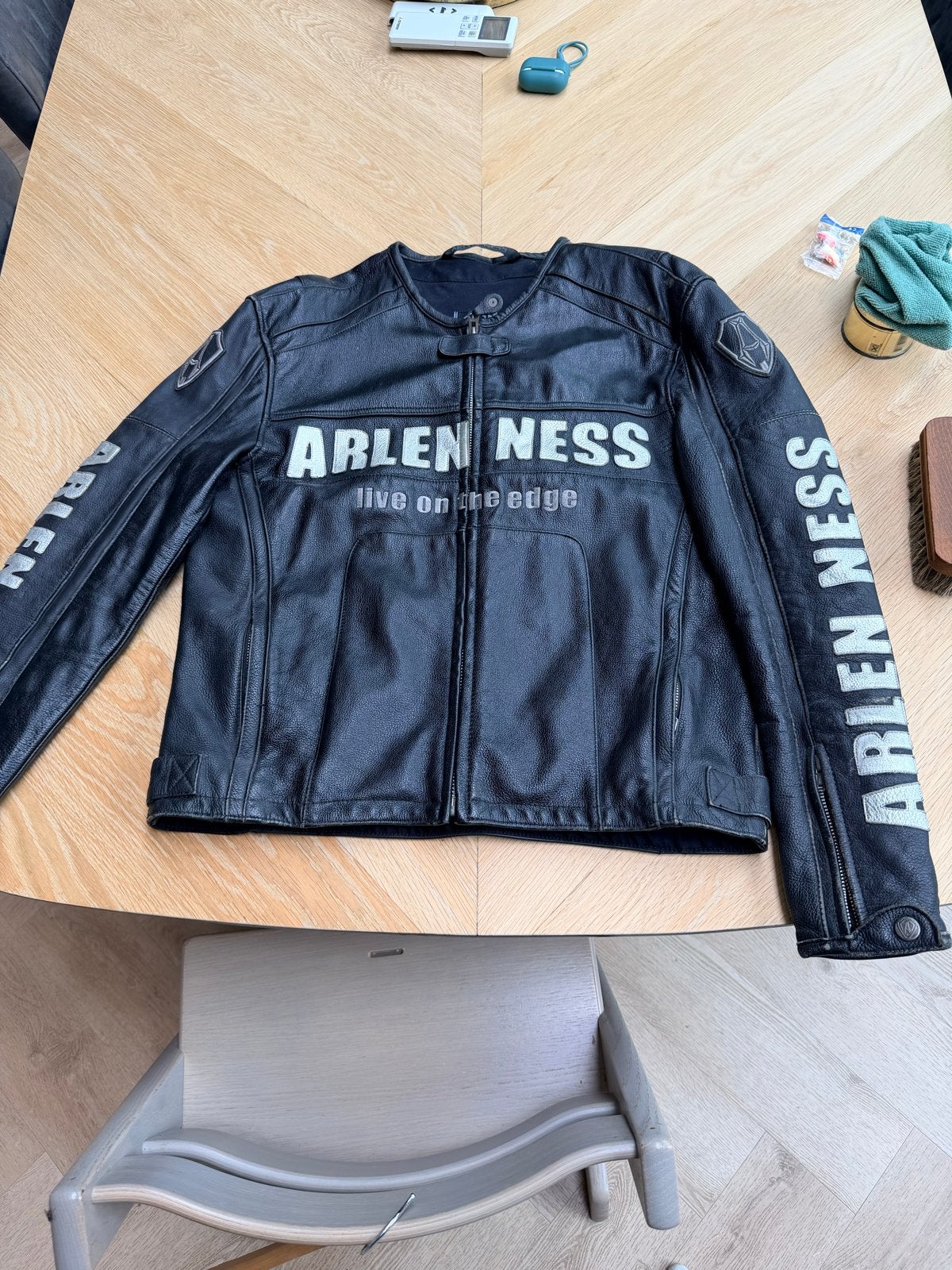 Arlen Ness Leren Motorjas Maat 54 (L/XL) - Zwart, Ophalen of Verzenden, Tweedehands, Heren, Jas | leer