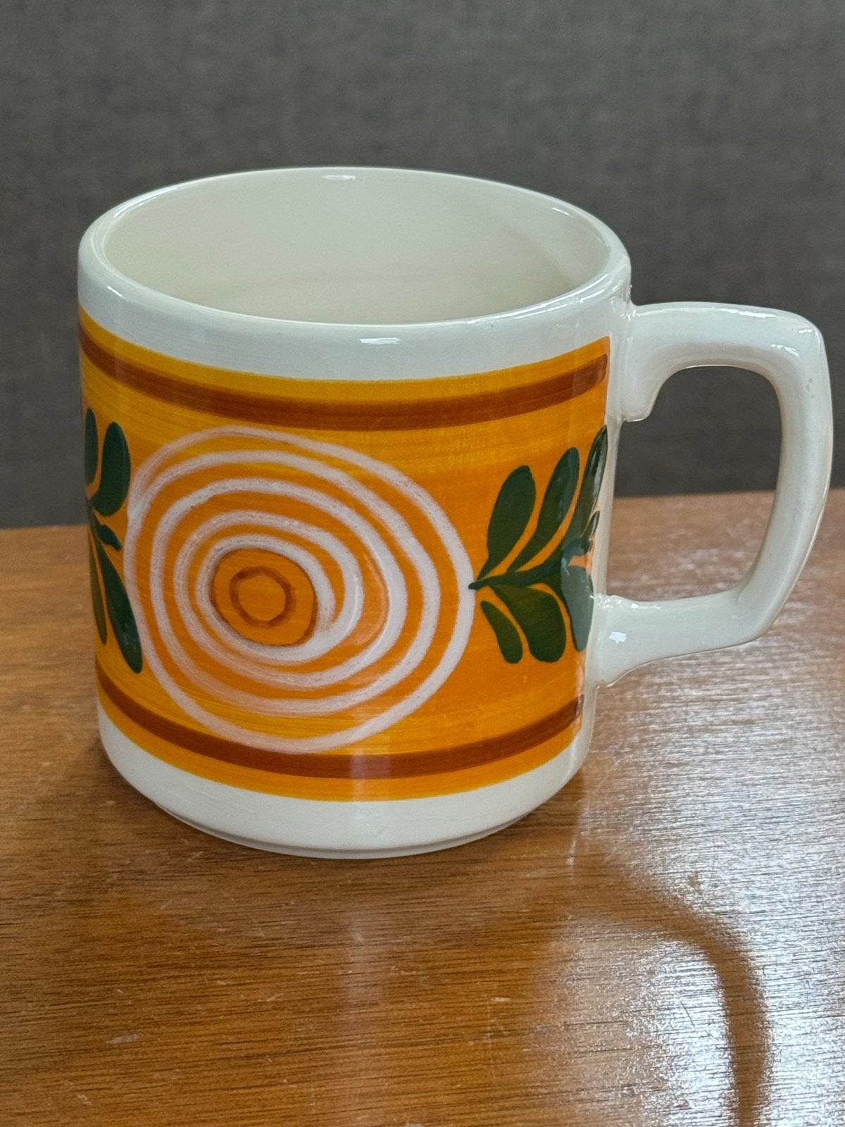 Vintage SMF Schramberg 'San Remo' mok - Handgeschilderd, Ophalen of Verzenden