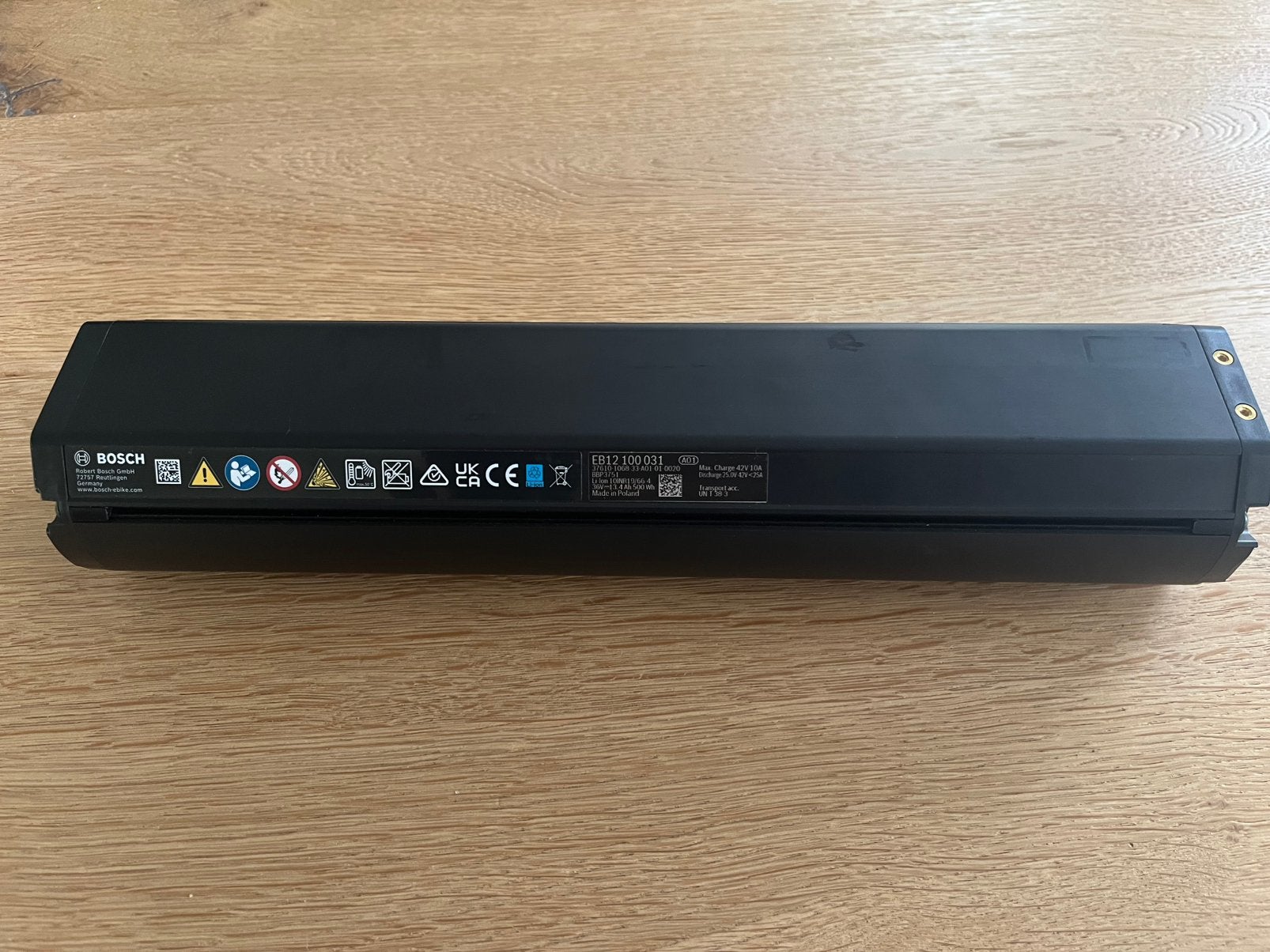 Bosch powertube 500 in-frame fietsaccu, Fietsen en Brommers, Zo goed als nieuw
