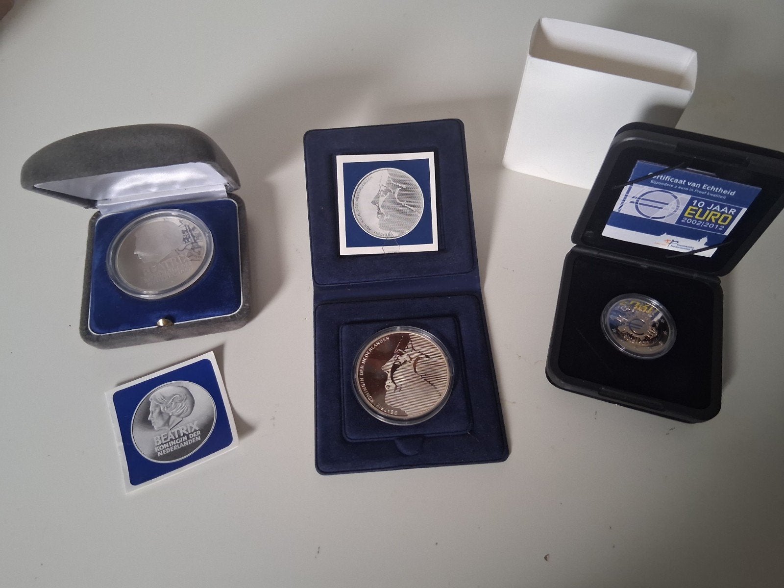 50 gulden munten en 2 euro proof munt te koop, Ophalen of Verzenden, Koningin Beatrix, 50 gulden