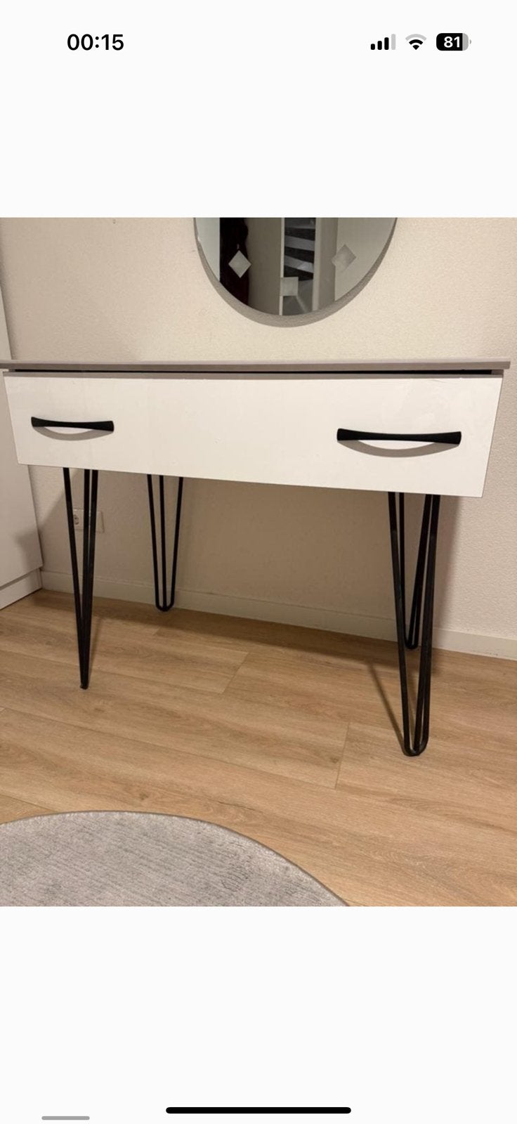 Make-up tafel wit mdf, Ophalen, 50 tot 100 cm, Zo goed als nieuw, 25 tot 50 cm