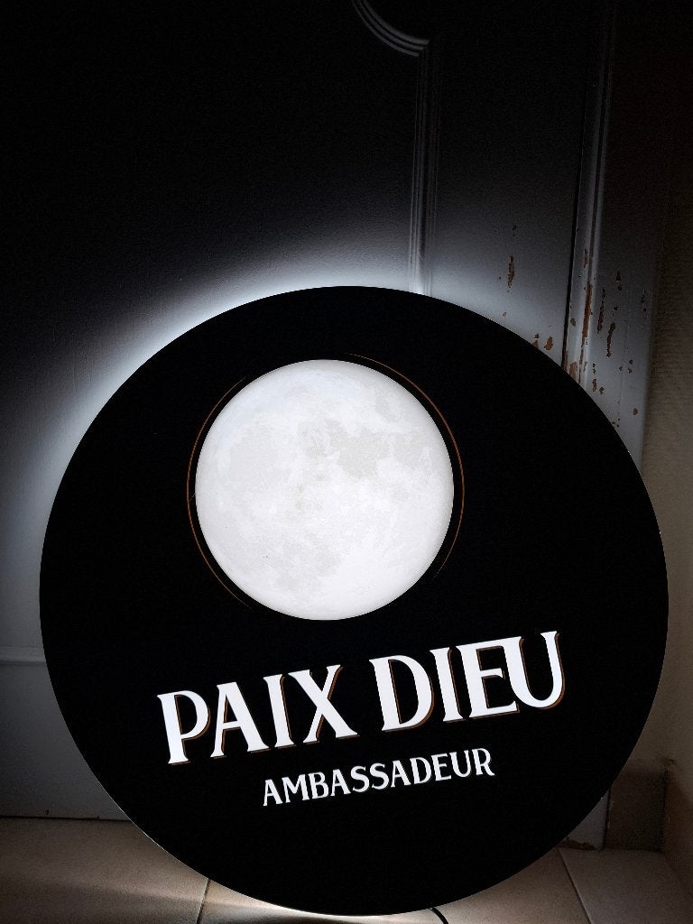 Zeldzame lichtreclame Paix Dieu Ambassadeur bier, Ophalen of Verzenden, Nieuw, Lichtbak of (neon) lamp
