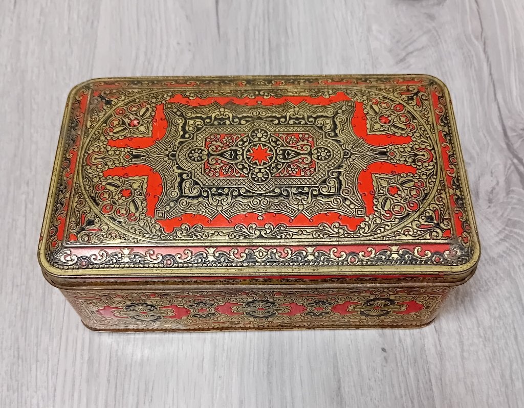 vintage blikje, Verzamelen, Blikken, Verzenden, Gebruikt, Overige