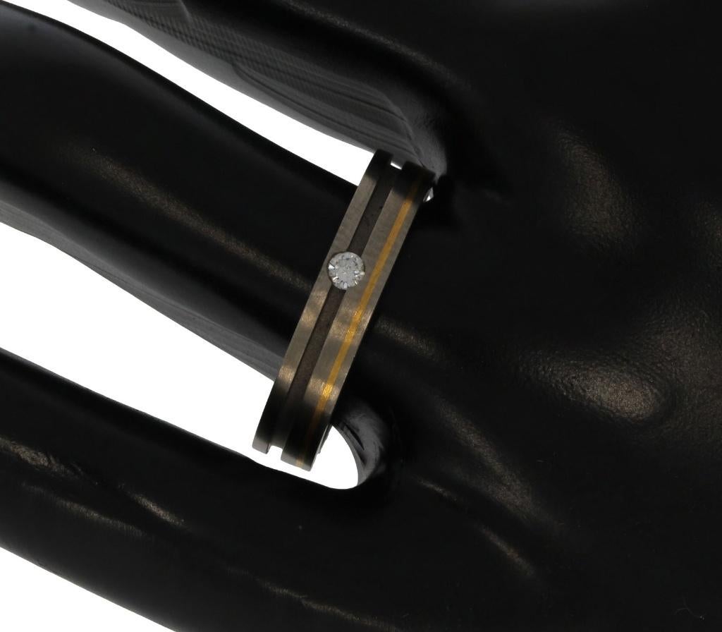 Diamant solitair briljant unisex ring nieuwstaat heren dames, Voordeelsieraden, Verzenden, Zo goed als nieuw, 17 tot 18
