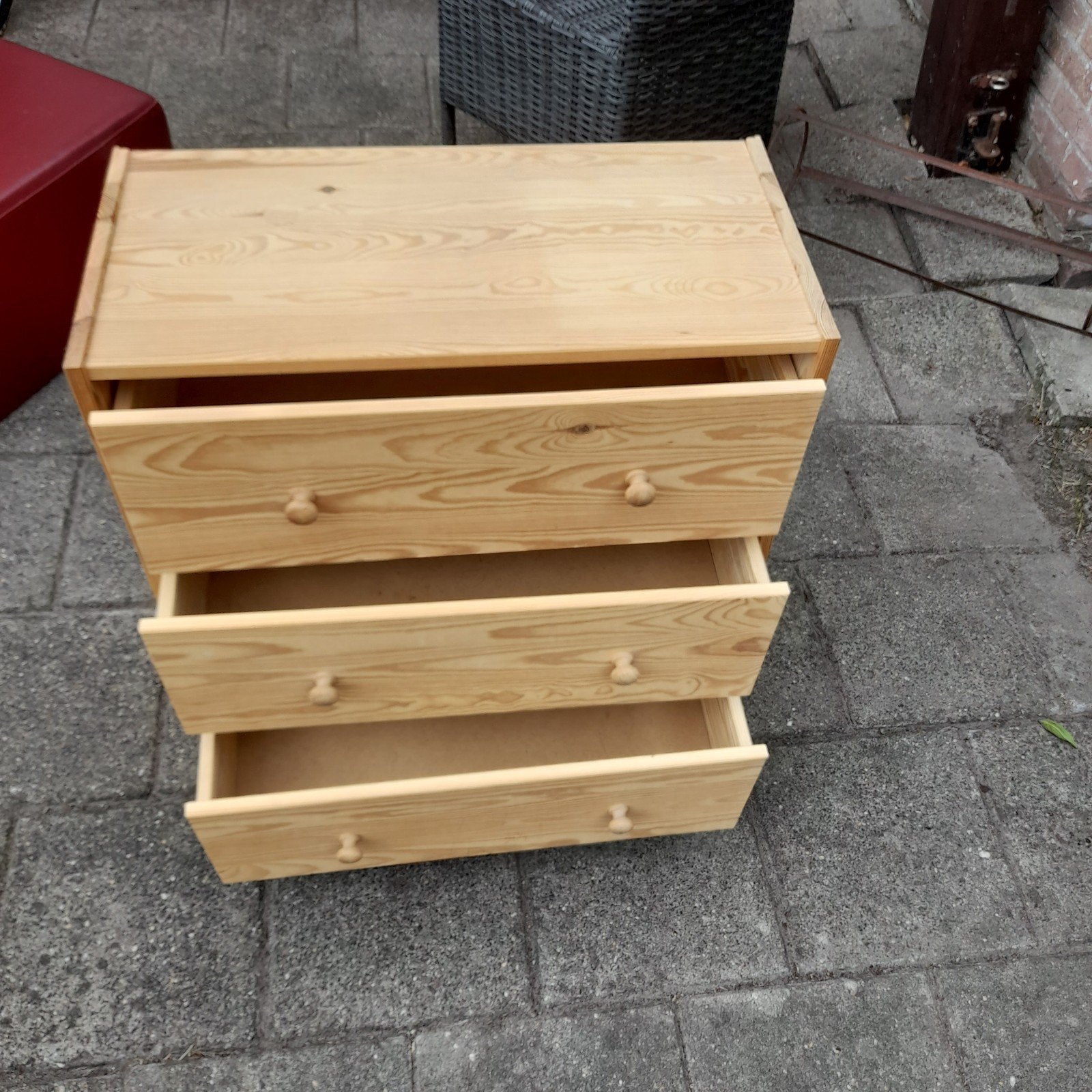 houten ladekastje, Zo goed als nieuw, 3 of 4 laden, Minder dan 100 cm, 25 tot 50 cm