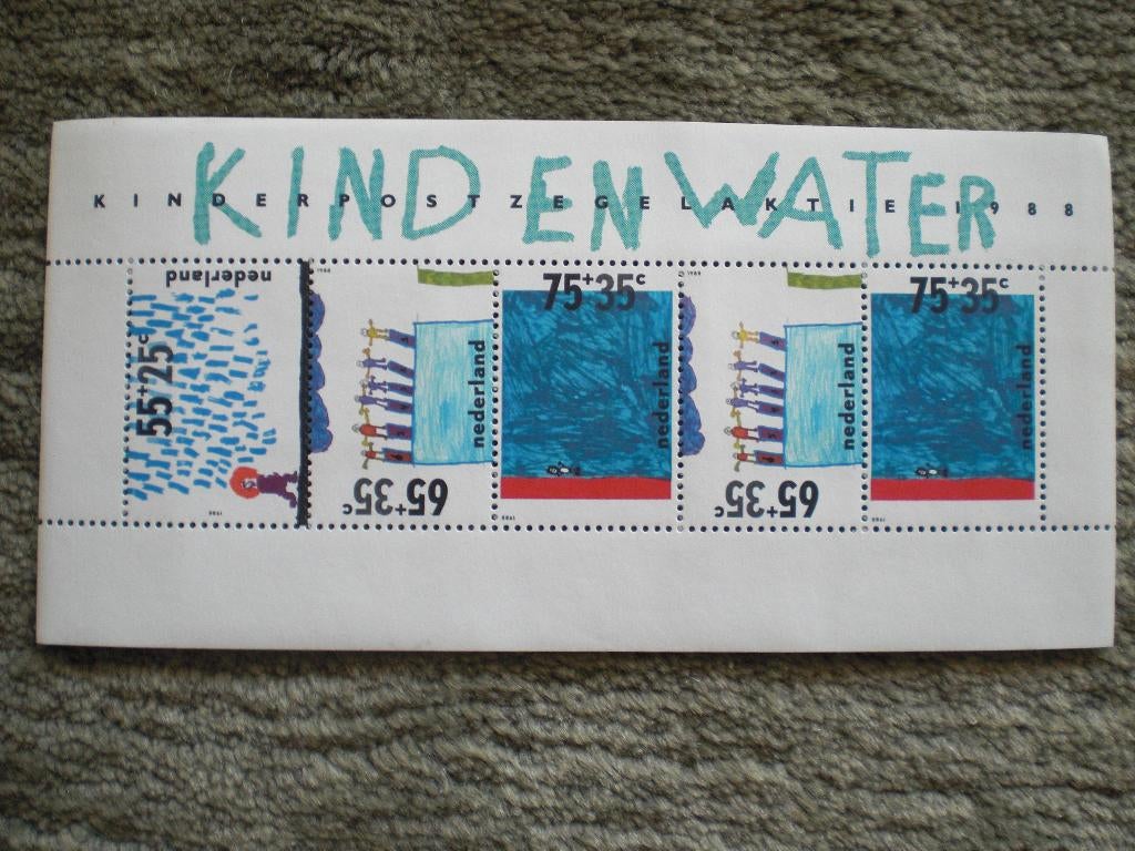 Velletje Kinderpostzegels 1988 Postfris, Postzegels en Munten, Postzegels | Nederland, Ophalen of Verzenden, Na 1940, Postfris