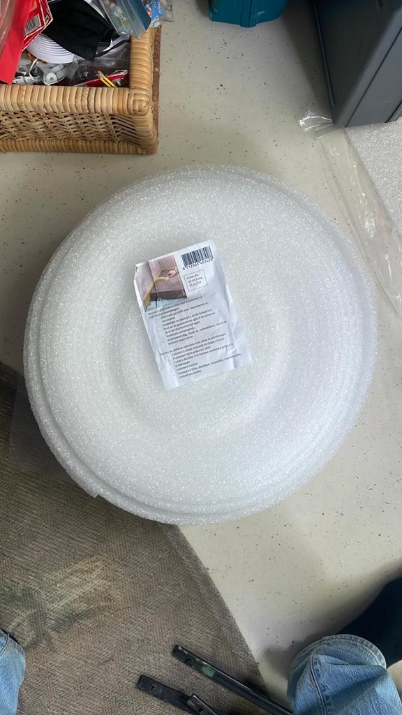 Randisolatie 8mm dik 10 cm hoog.+- 18 m1, Ophalen, Overige materialen, Minder dan 4 cm, 15 m² of meer