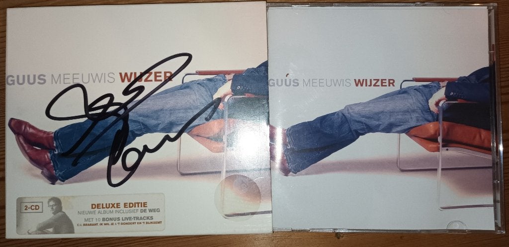 Guus Meeuwis Wijzer dubbel CD met handtekening, Ophalen of Verzenden, Zo goed als nieuw, Levenslied of Smartlap, Gesigneerd