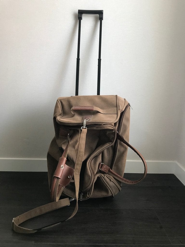 Reistas/trolley, Ophalen, 40 tot 60 cm, Gebruikt, Bruin