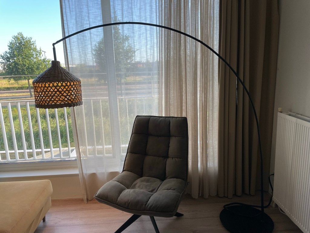 Ikea booglamp compleet met limited edition lampenkap!, Huis en Inrichting, Lampen | Vloerlampen, Ophalen, Gebruikt, E27 (groot)