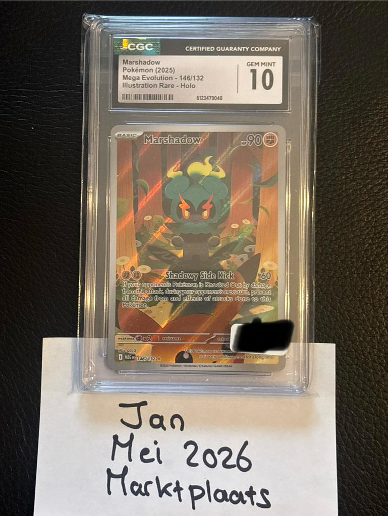 Marshadow Pokémon Kaart CGC Gem Mint 10 Holo 146/132, Hobby en Vrije tijd, Verzamelkaartspellen | Yu-gi-Oh!, Zo goed als nieuw