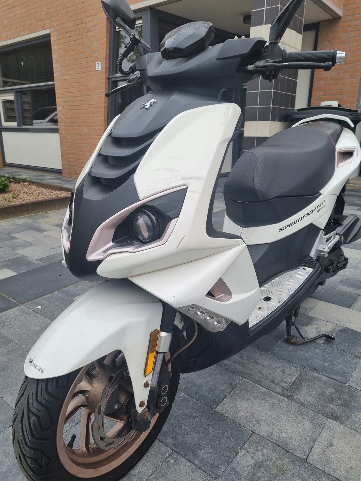 Peugeot Speedfight 4 scooter - Wit/Zwart, Ophalen, Gebruikt, Overige modellen, Maximaal 45 km/u