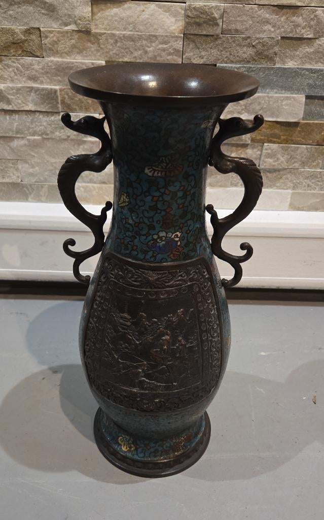 Antieke cloisonné vaas Japan, Ophalen