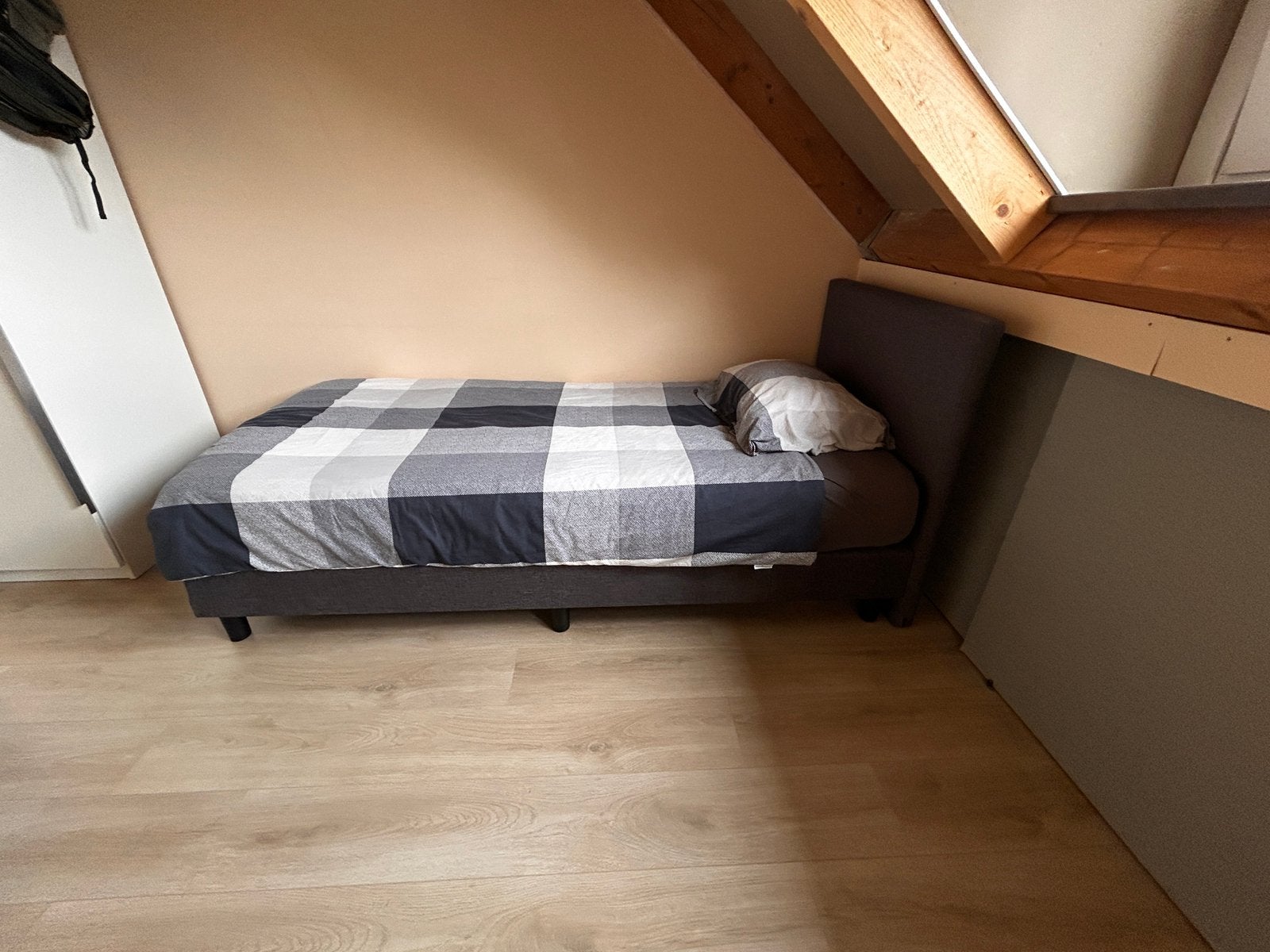 Boxspring 1 persoons, Ophalen, Gebruikt, 90 cm, Eenpersoons