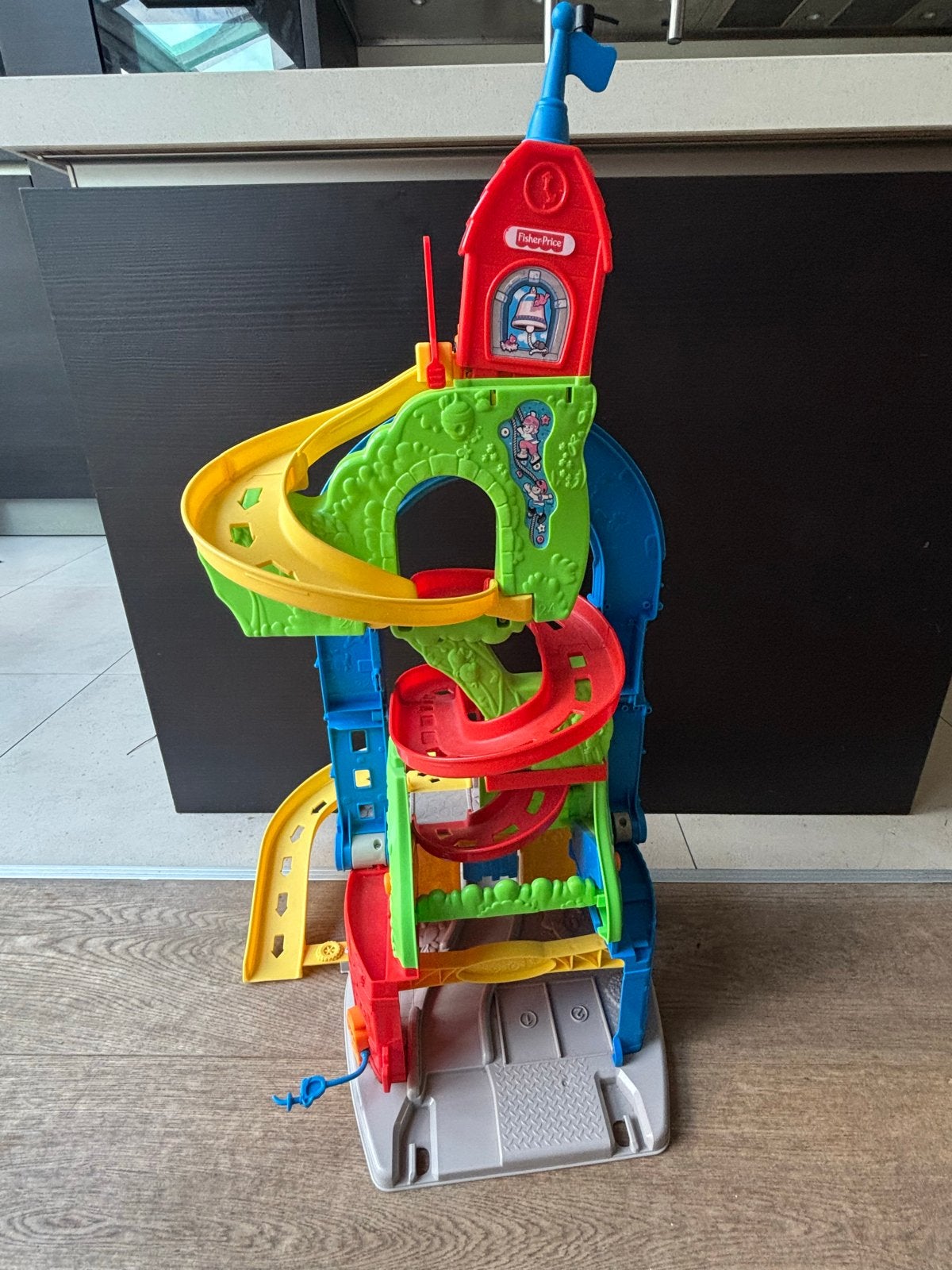 Fisher-Price Little People Racebaan met 2 auto's, Kinderen en Baby's, Speelgoed | Speelgoedvoertuigen, Ophalen, Gebruikt