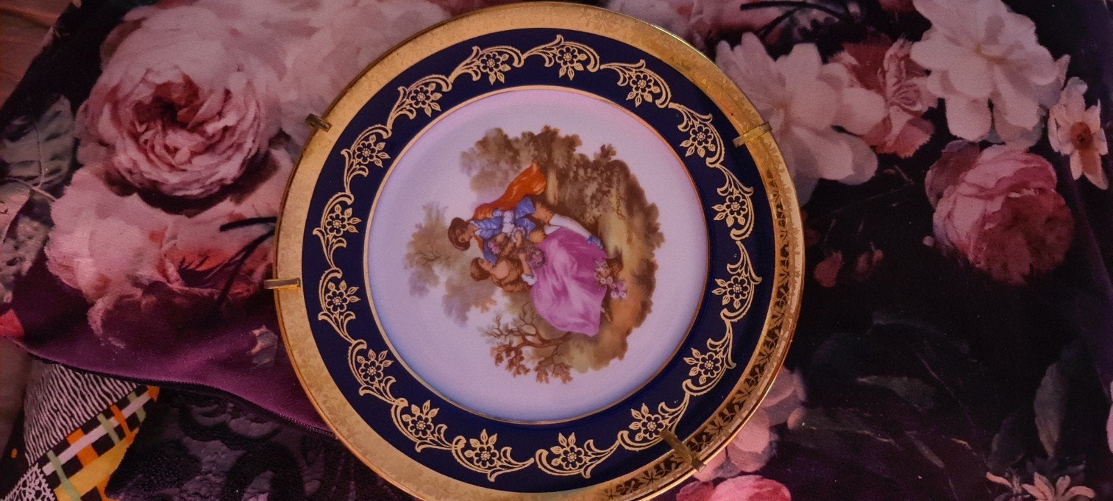 Decoratieve Limoges porseleinen borden met 24K goud, Ophalen of Verzenden