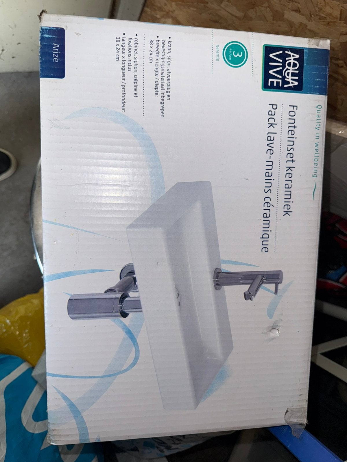 Fonteinset keramiek, Doe-het-zelf en Verbouw, Sanitair, Ophalen, Nieuw, Toilet