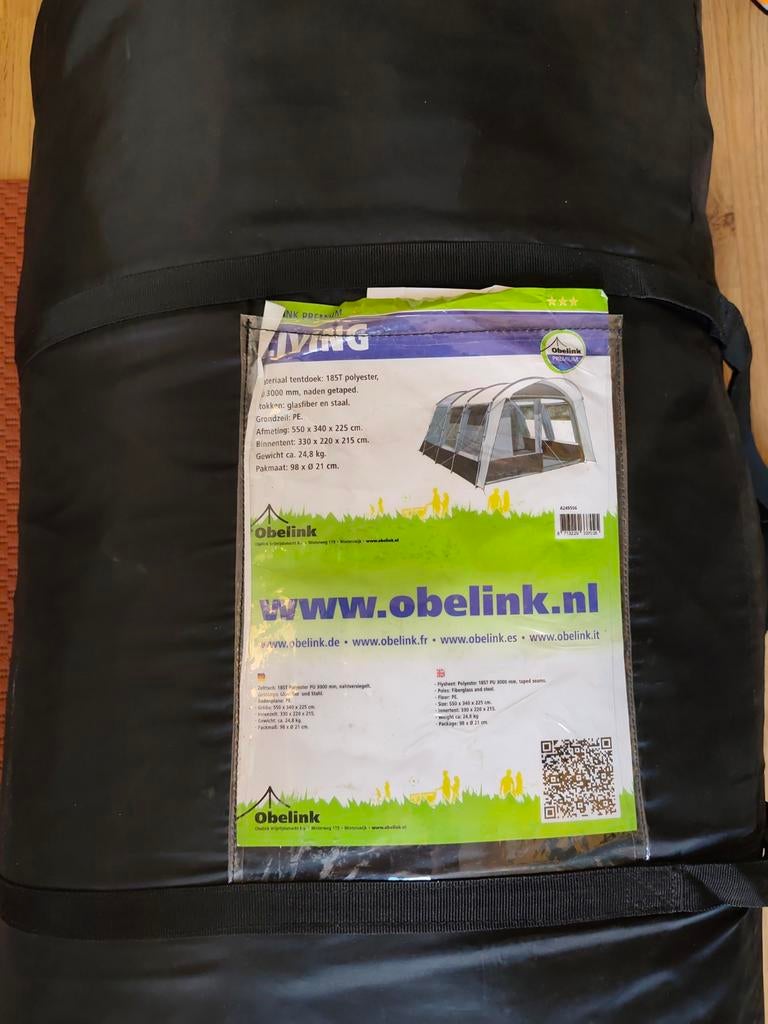 Obelink Living tunneltent - Ruime gezinstent, Caravans en Kamperen, Tenten, Ophalen, Zo goed als nieuw, Tot en met 5