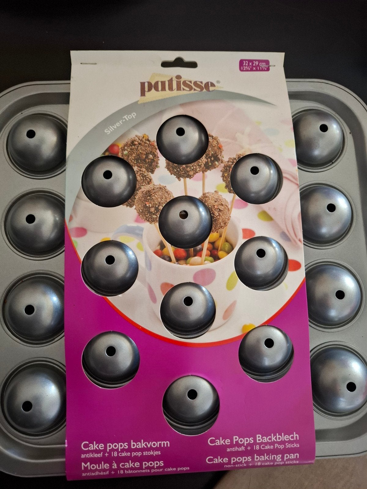 Patisse Silver-Top Cake Pops Bakvorm - Antikleef, Ophalen, Overige typen, Metaal, Overige merken