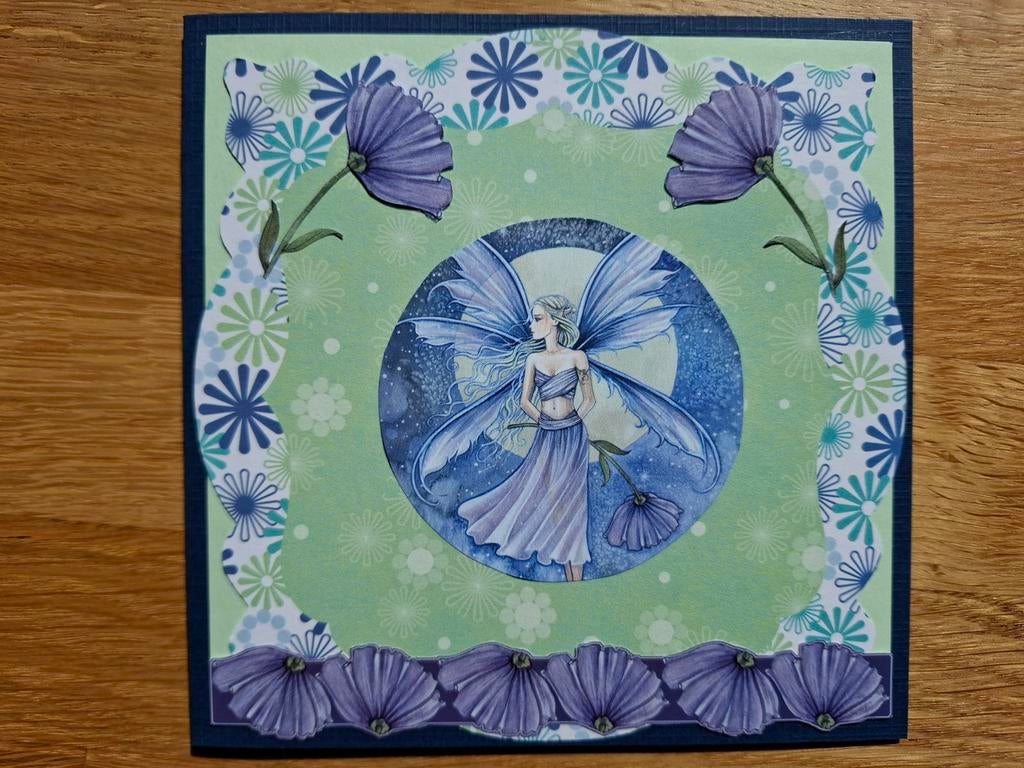 Zelfgemaakte kaart met fantasy fairy, Ophalen of Verzenden, Nieuw