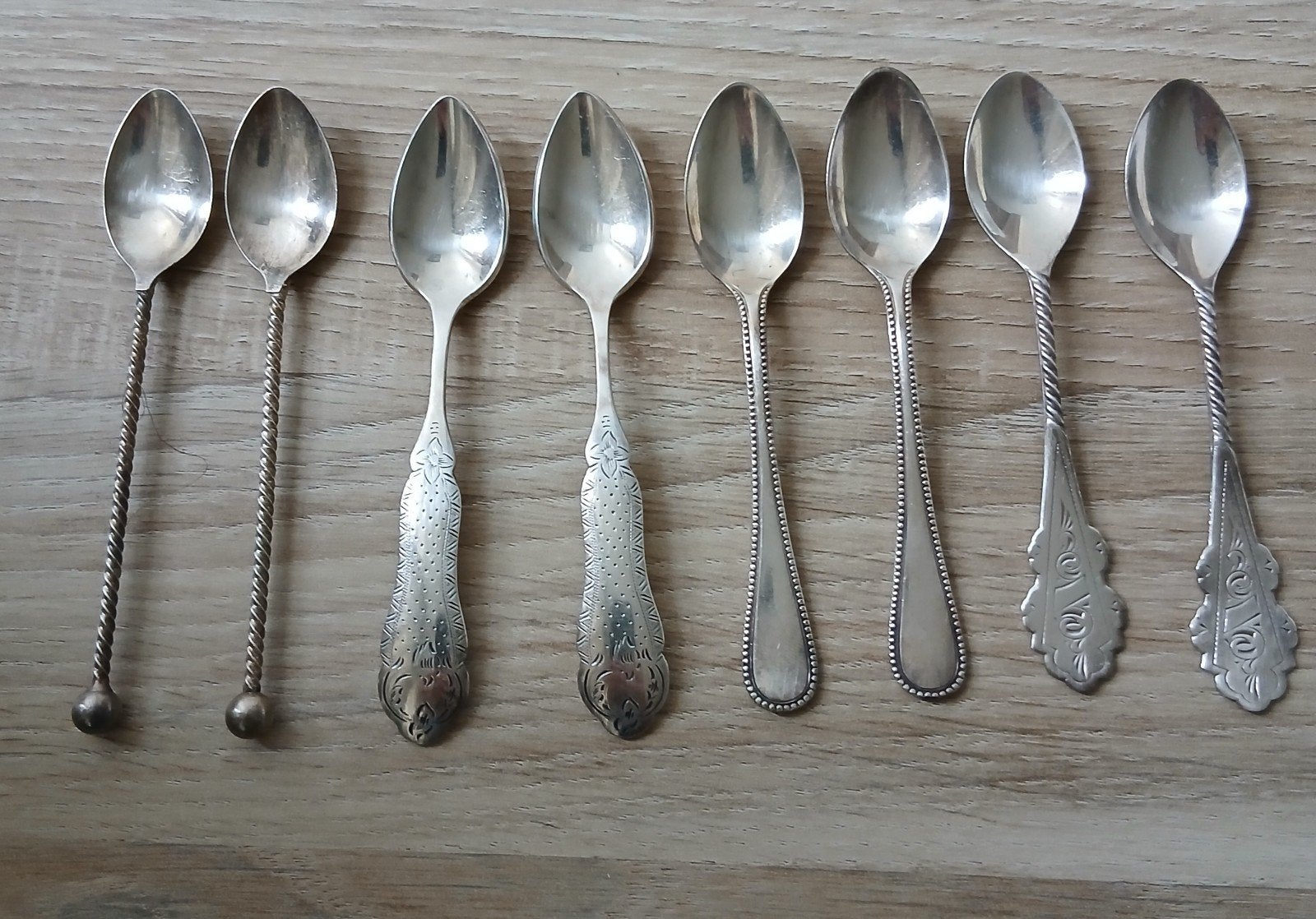 Douwe Egberts 8 Verzilverde Theelepeltjes, Theelepel, Overige materialen, Verzenden, Los bestek