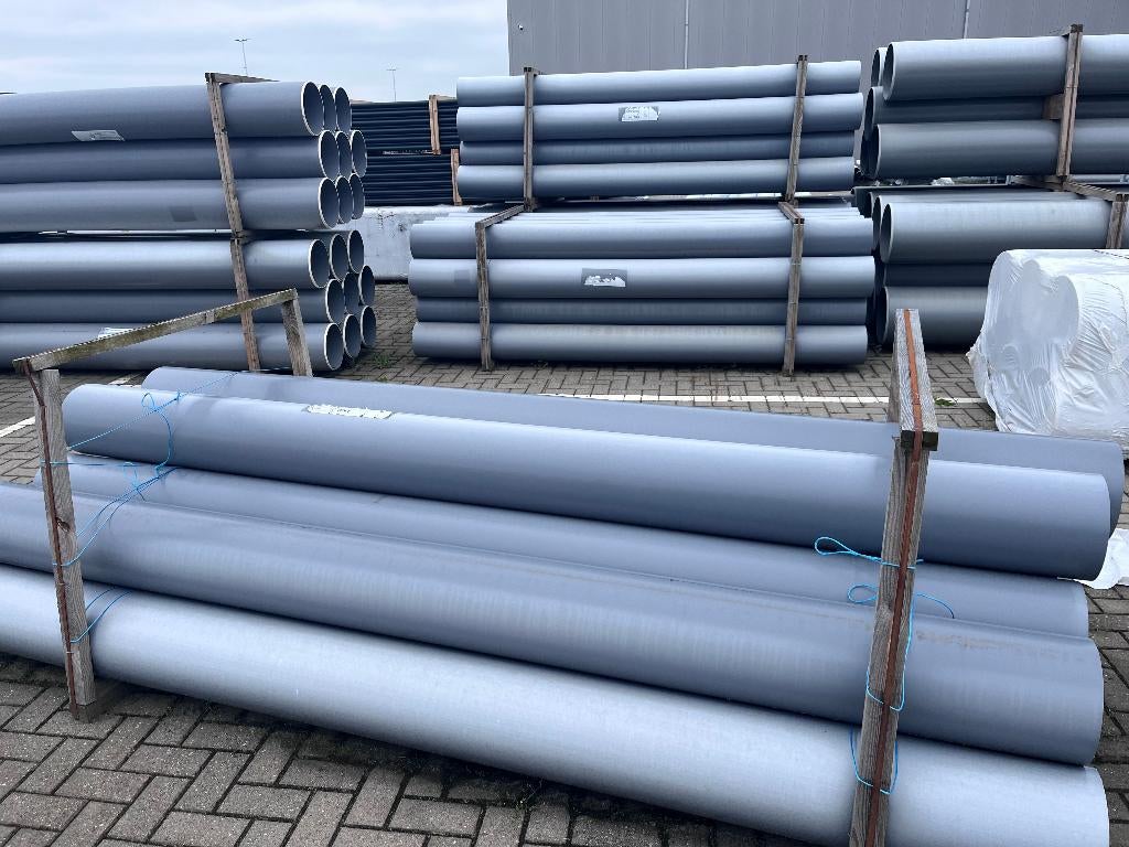 Partij PVC afvoerbuizen SN4 Ø250 / 315 / 400 mm – 3 meter, Pvc, 2 tot 4 meter, Ophalen of Verzenden, Zo goed als nieuw