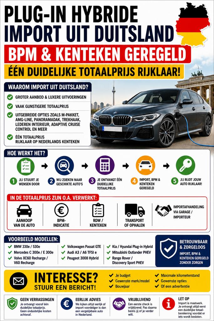 Plug-in hybride import uit Duitsland, Auto diversen, Overige Auto diversen, Ophalen of Verzenden