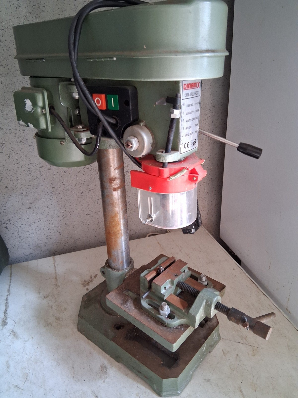 Dinamix Kolomboormachine 13mm - 350W - Bouwjaar 1996, Doe-het-zelf en Verbouw, Gereedschap | Boormachines, Ophalen, Gebruikt, Minder dan 400 watt