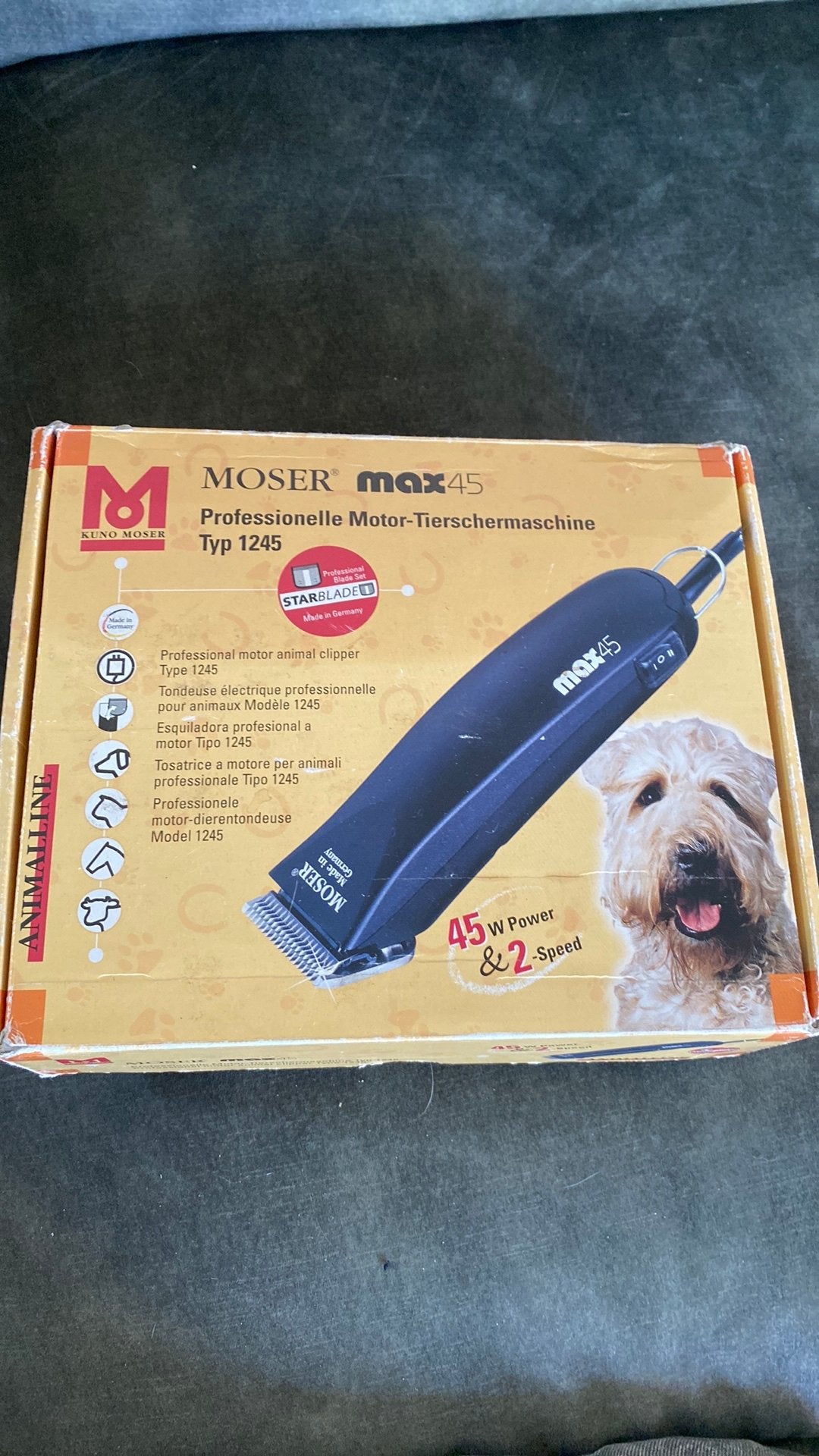Moser max 45 honden trim set dieren tondeuse animal clipper, Overige merken, Ophalen of Verzenden, Gebruikt, Tondeuse