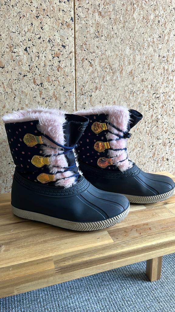 Laarzen / snowboots donkerblauw met roze in maat 36/37, Kinderen en Baby's, Ophalen of Verzenden