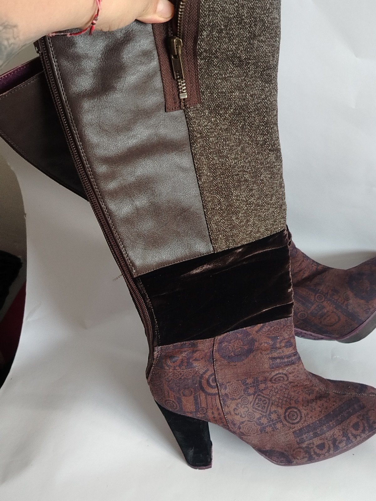 Desigual laarzen met hak, maat 38, Hoge laarzen, Bruin, Nieuw, Ophalen of Verzenden