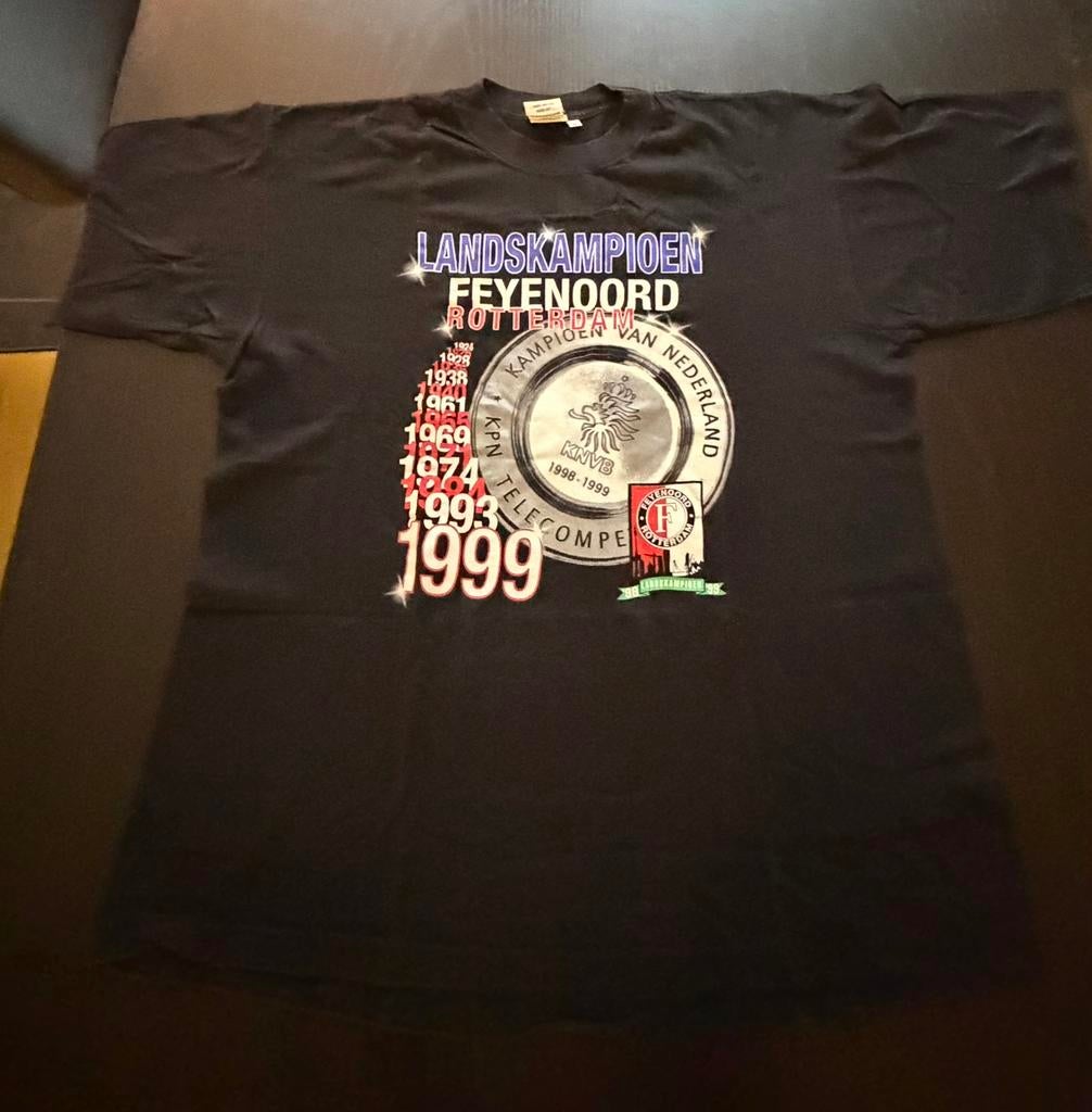 Vintage Feyenoord T-Shirt - Landskampioen 1999 - Maat M, Ophalen of Verzenden, Zo goed als nieuw, Feyenoord, Shirt