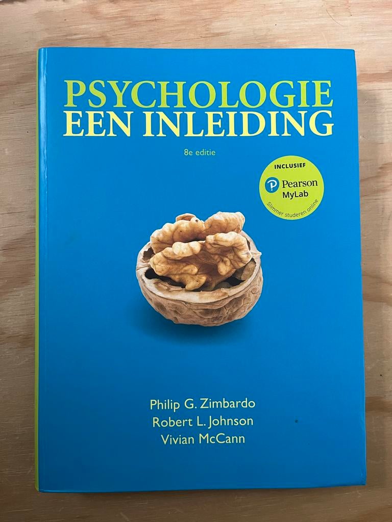 Psychologie een inleiding - 8e editie (incl. Pearson MyLab), Boeken, Ophalen of Verzenden, Gamma, Gelezen, HBO