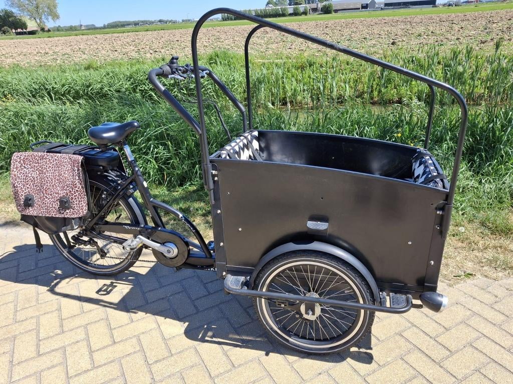 Troy Vogue Elektrische Bakfiets - Zo goed als nieuw!, 4 kinderen of meer, Gebruikt, Elektrisch, Trommelrem
