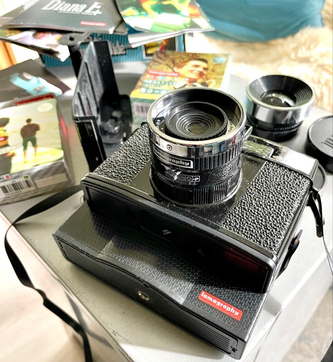 Lomography Diana F+ camera met fotorolletje, Ophalen, Gebruikt, Compact, Overige Merken