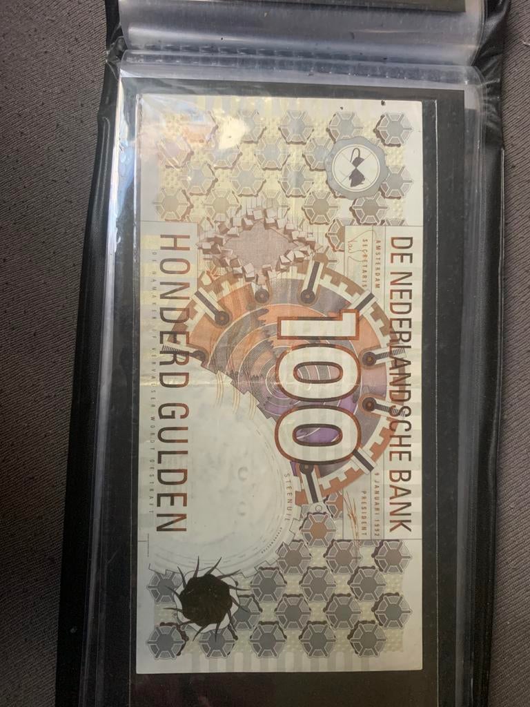 100 Gulden Bankbiljet “Steenuil” 1992, Ophalen of Verzenden, 100 gulden, Los biljet