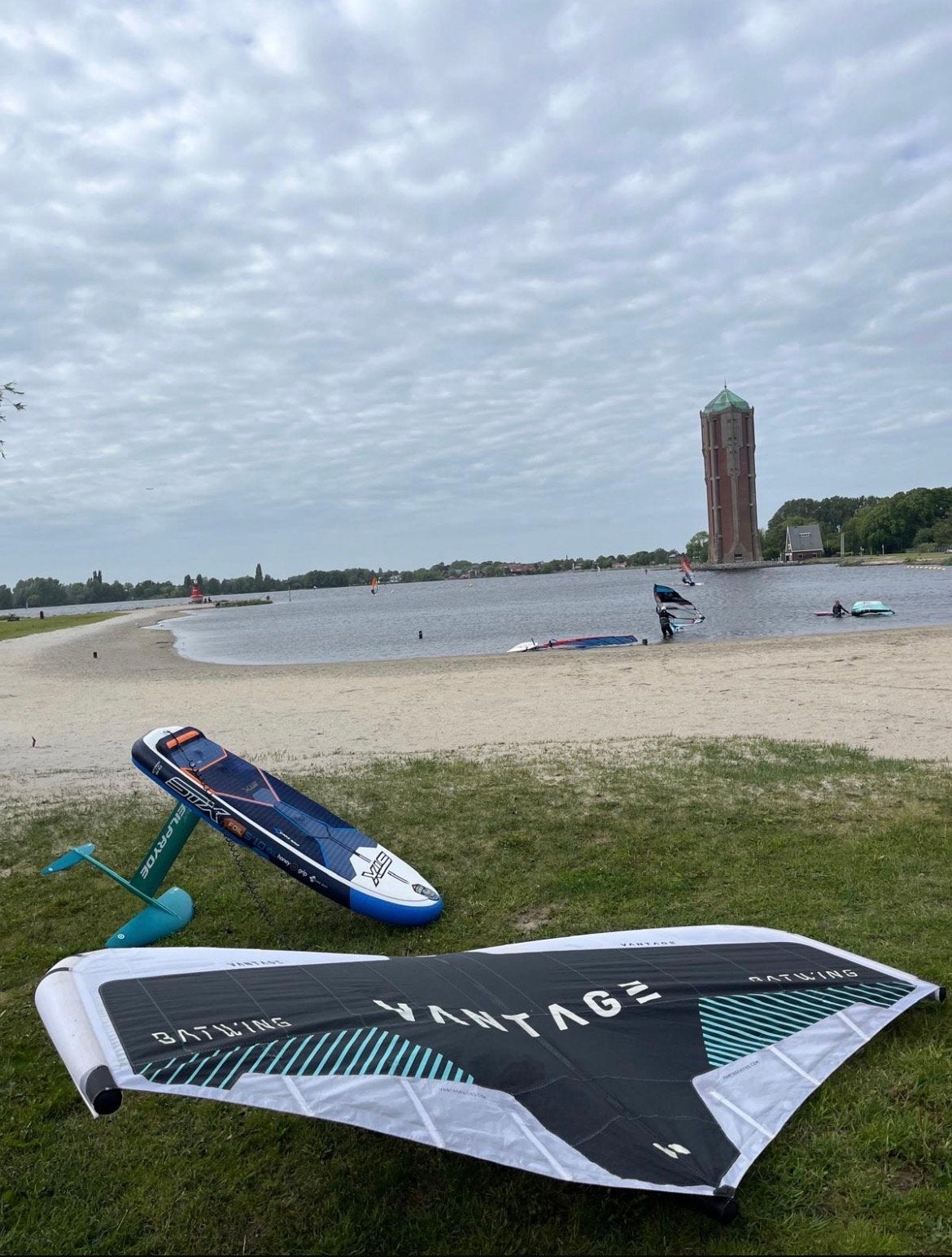 STX WingFoil Set met Batwing Vantage Wing, Watersport en Boten, Gebruikt, STX, 5 tot 6.5 m², Minder dan 250 cm