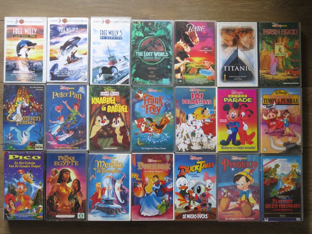 Partij Disney Films VHS, Cd's en Dvd's, VHS | Kinderen en Jeugd, Ophalen, Gebruikt, Tekenfilm, Alle leeftijden