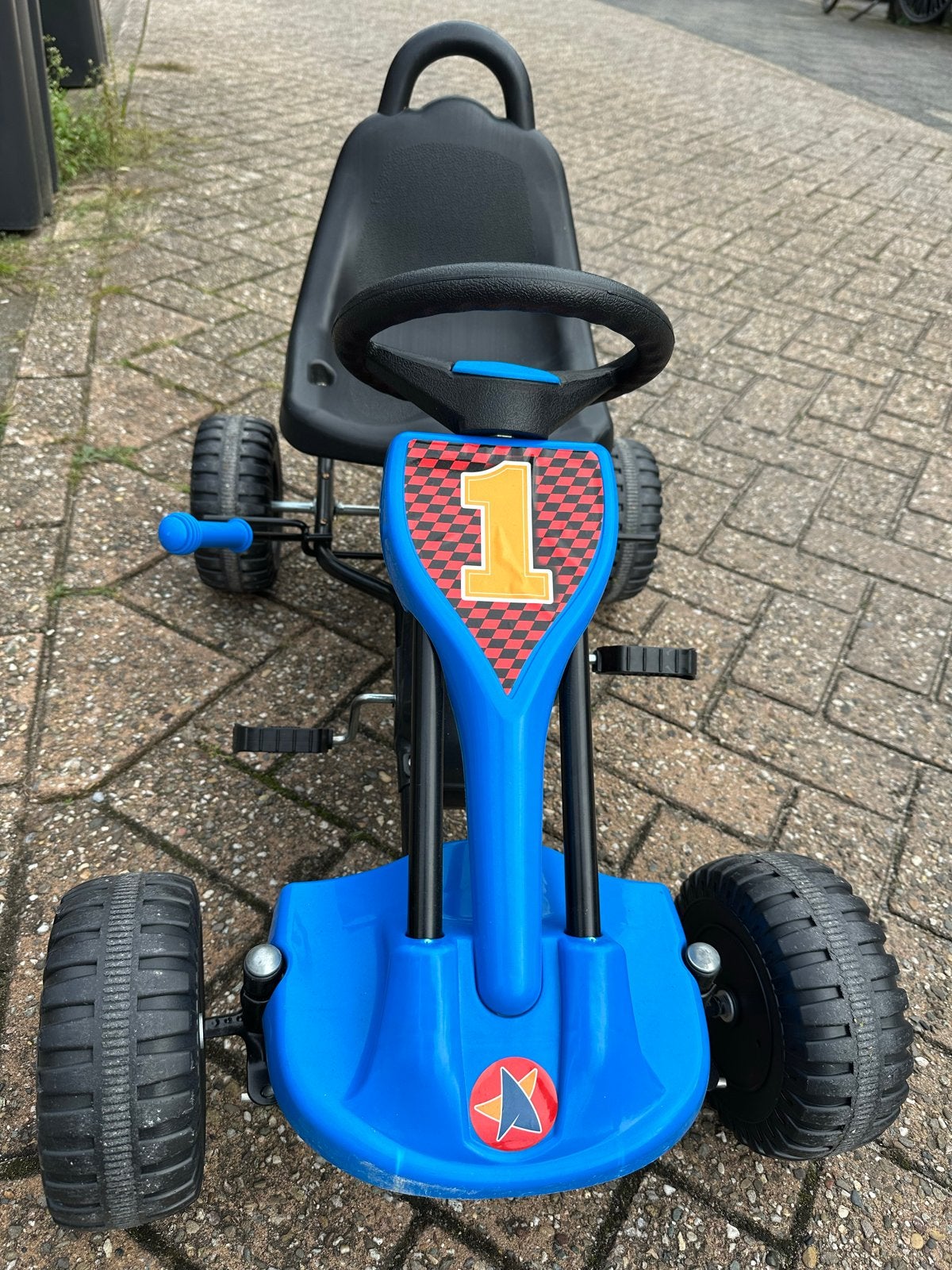 Blauwe skelter - GoKart Trapauto, Ophalen of Verzenden, Zo goed als nieuw, Trapvoertuig