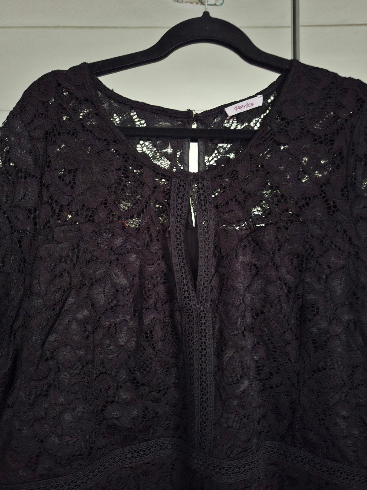 Jurk kant zwart maat 48/50, Kleding | Dames, Jurken, Ophalen of Verzenden, Zo goed als nieuw, Maat 46/48 (XL) of groter, Zwart