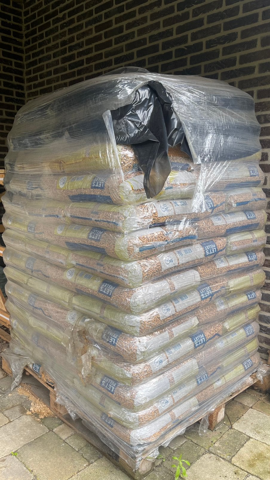 Let’s Pellet ENplus A1 Houtpellets – 70 zakken (1050 kg), Tuin en Terras, Haardhout, Minder dan 3 m³, Ophalen, Overige houtsoorten