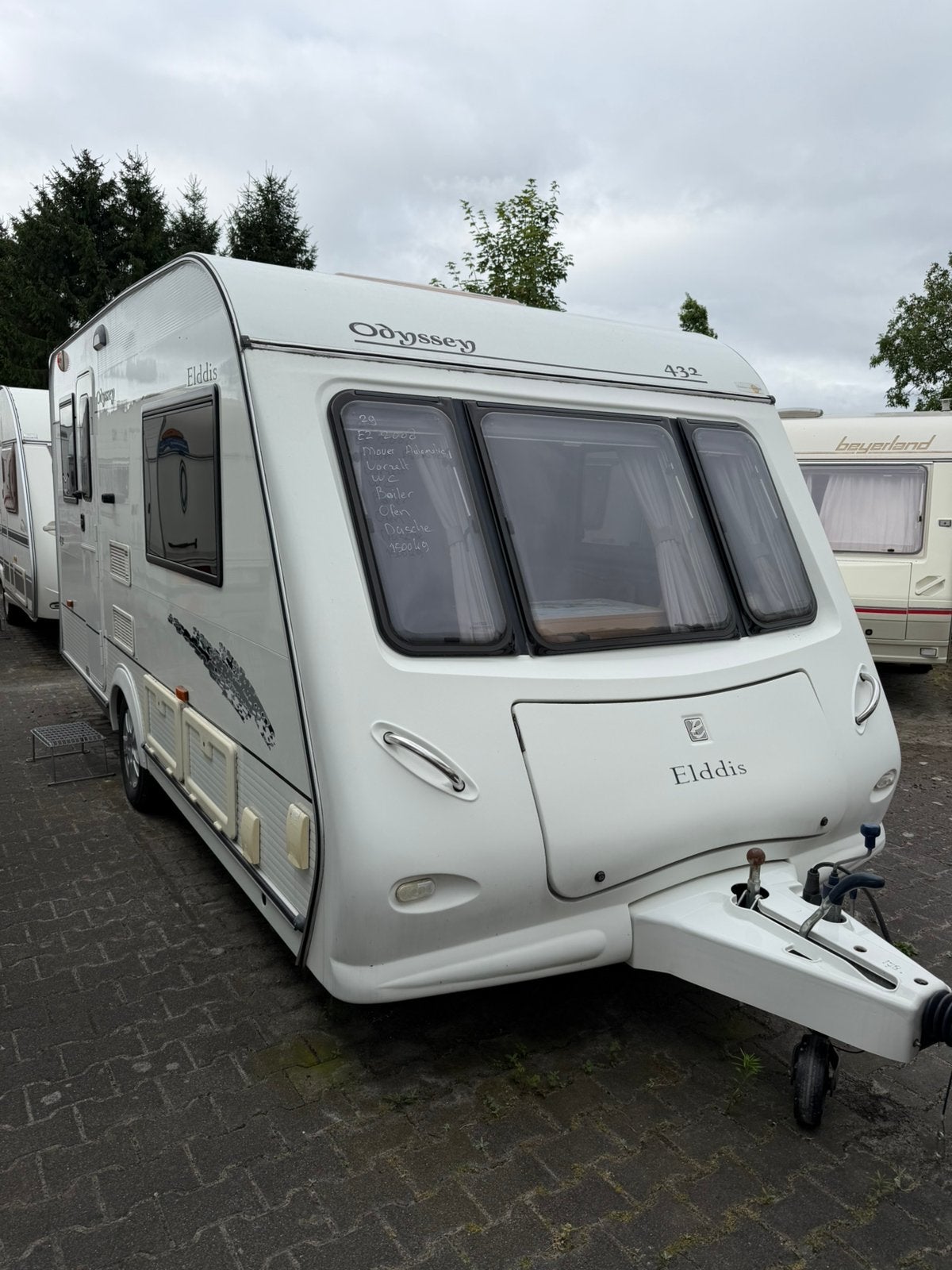 Elddis odyssey 432, Mover, Voortent, Caravan, Enkele bedden, Omvormbare zithoek, Elddis, Bedrijf, Treinzit