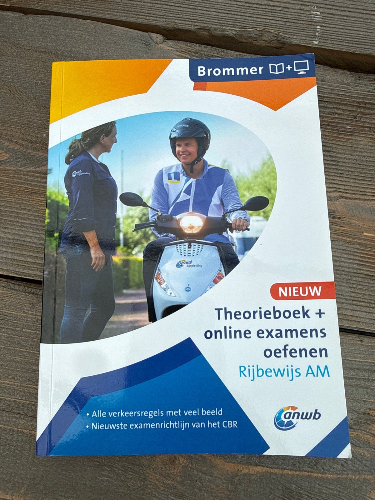 ANWB Brommer Theorieboek + Online Examens Rijbewijs AM, Ophalen of Verzenden, Nieuw