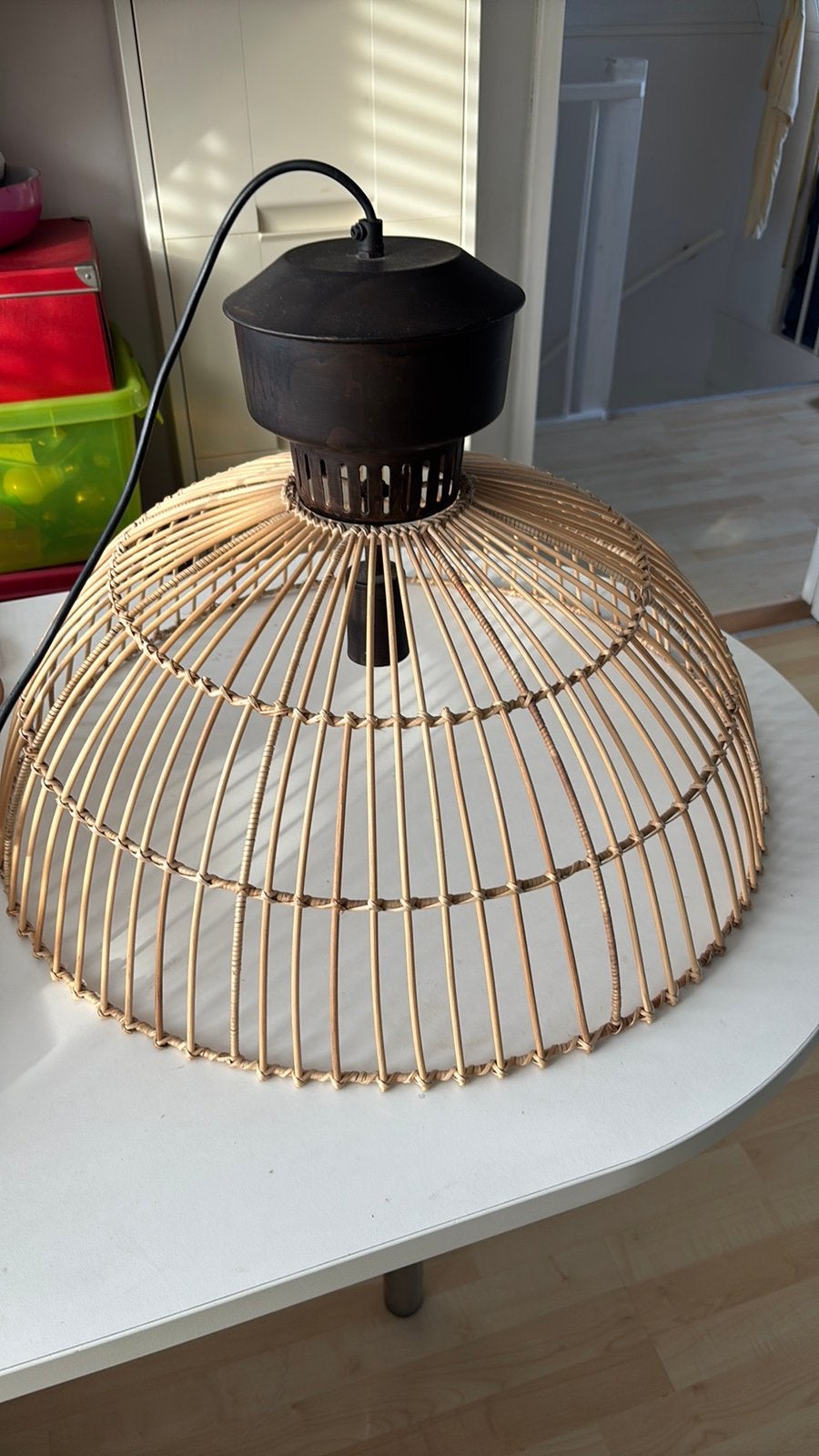 Rotan lamp, Ophalen of Verzenden, Zo goed als nieuw