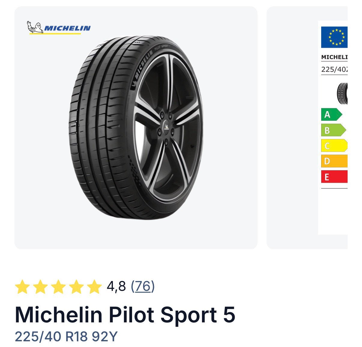 4x nieuwe michelin pilot sport 5, Ophalen, Nieuw