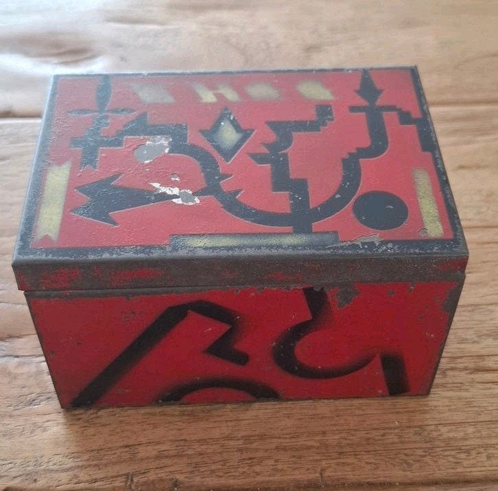 Zeldzaam antiek Bauhaus / Avant-Garde theeblik, Ophalen of Verzenden, Gebruikt, Thee, Overige merken