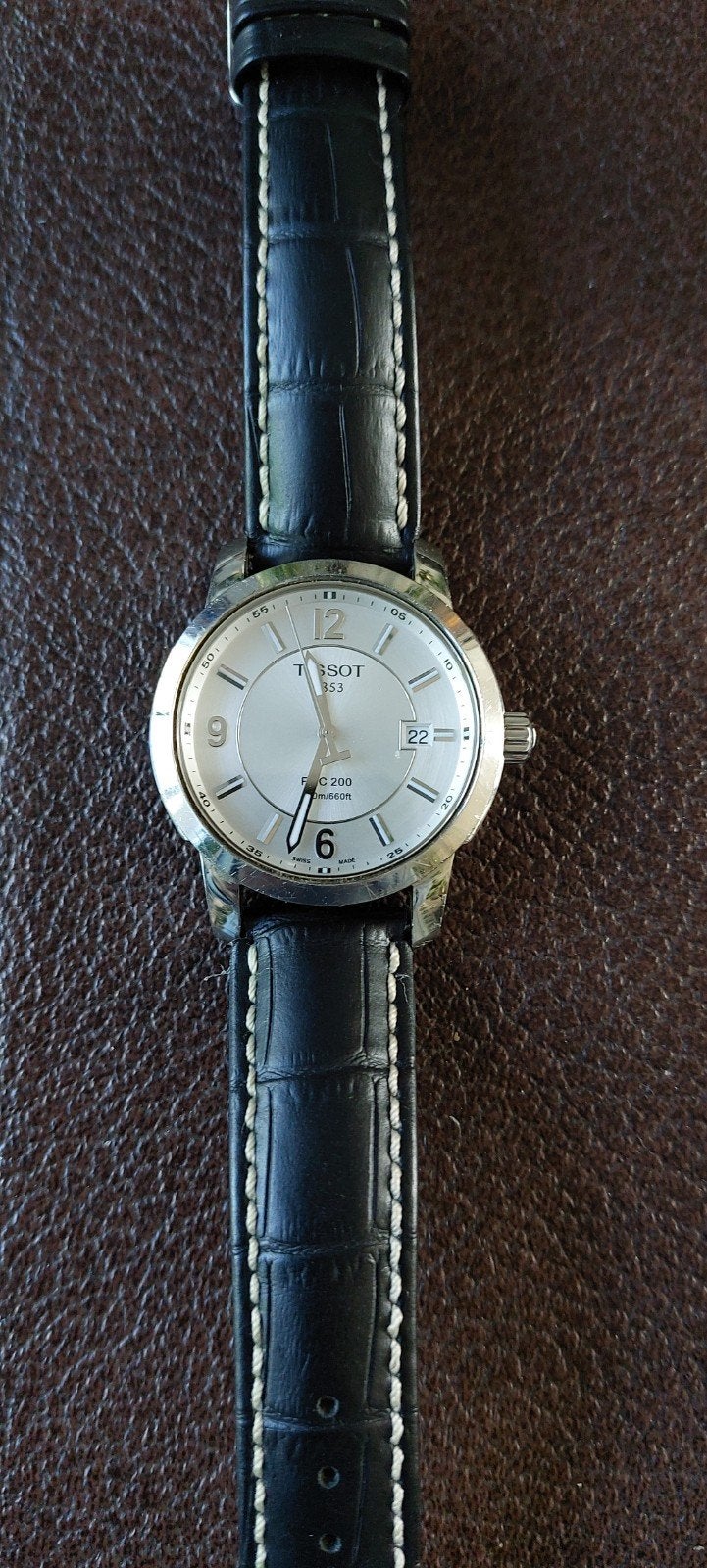 Tissot PRC 200 Herenhorloge - Zo goed als nieuw, Ophalen, Leer, Staal, Polshorloge
