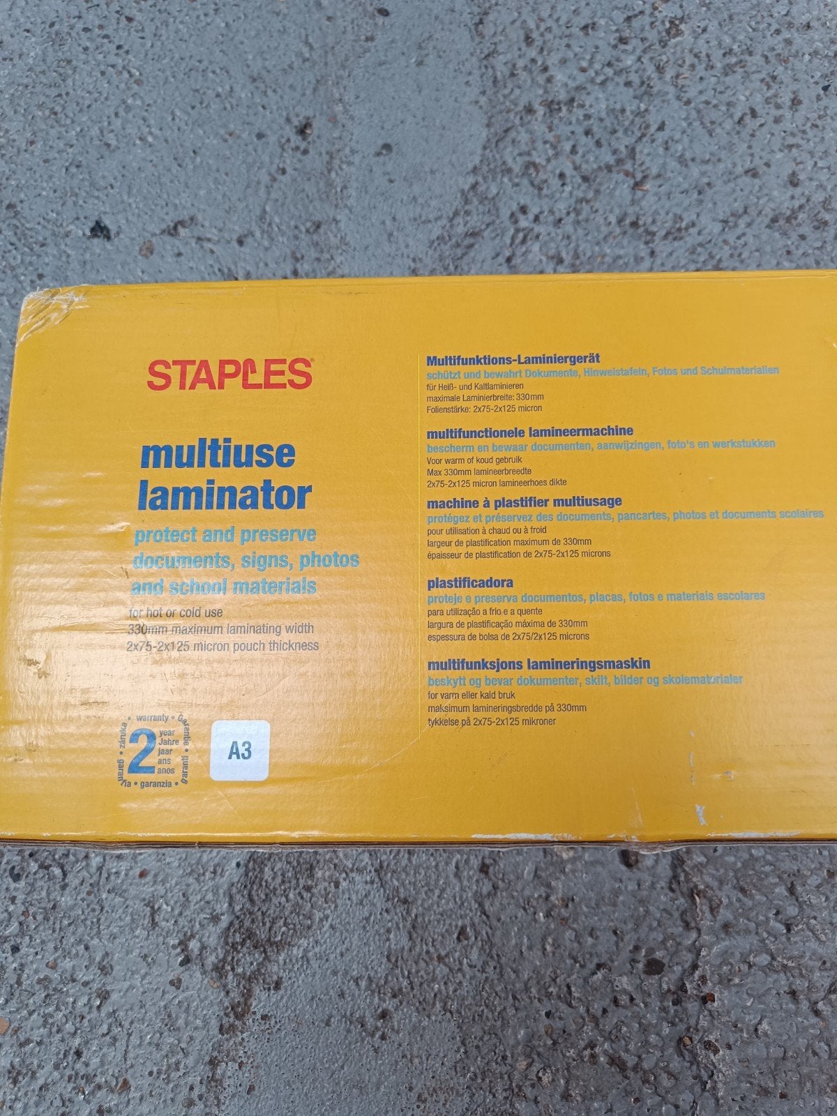 Staples Multiuse Laminator A3 - Nieuw in verpakking, Diversen, Ophalen of Verzenden