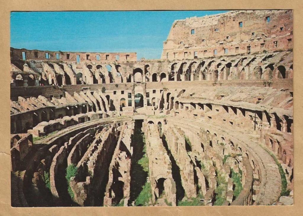 Ansichtkaart. Italië. Roma. Il Colosseo. Interno., Ophalen of Verzenden, 1960 tot 1980, Ongelopen, Italië
