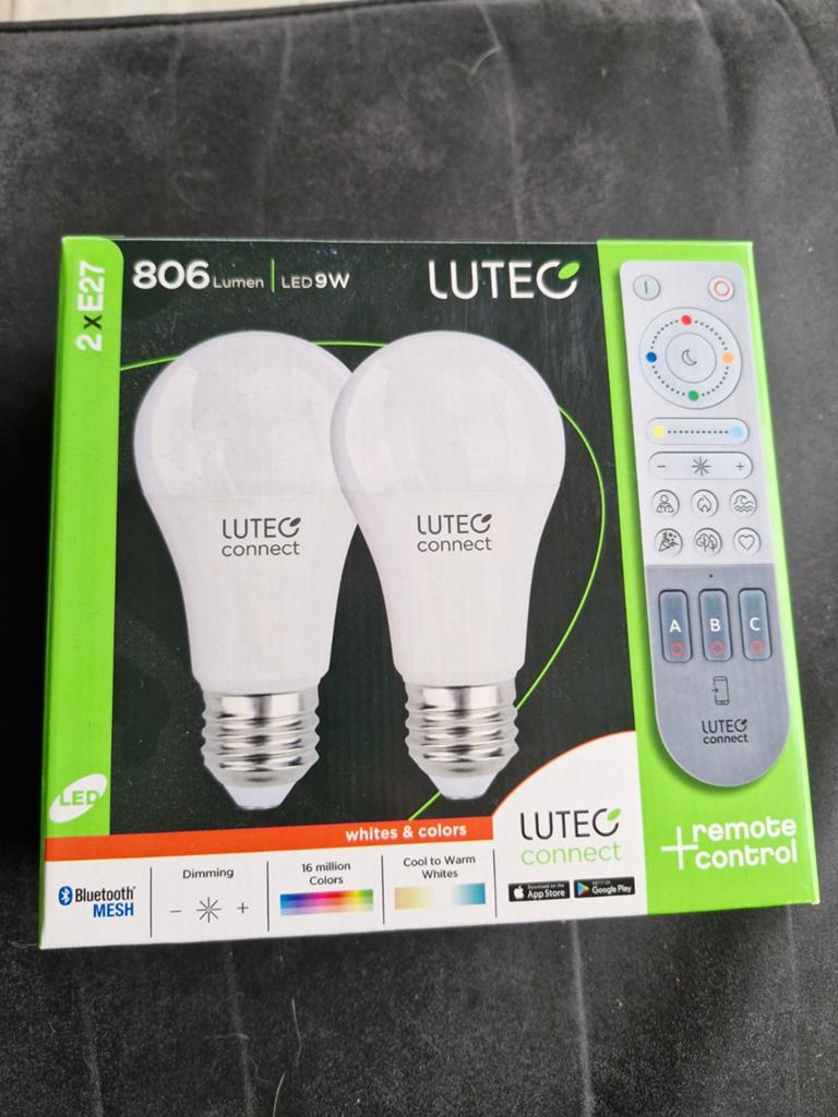 LUTEC Connect E27 LED Lampen (2 stuks) met afstandsbediening, Ophalen of Verzenden, Nieuw